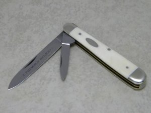 J Primble Belknap Germany Genuine Ivory 2 Blade Jack Knife c.1955