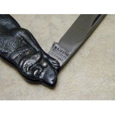 Majestic Cutlery Co. Germany Metal Sleeping Dog Figural Knife c.1904-1927 Majestic Cutlery Co. Germany Metal Sleeping Dog Figural Knife c.1904-1927