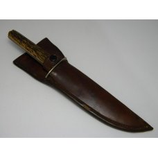 M. Klaas England Kissing Crane Brand Bone Bowie Hunter Fixed Blade Sheath Knife M. Klaas England Kissing Crane Brand Bone Bowie Hunter Fixed Blade Sheath Knife
