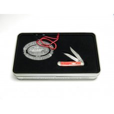 Case XX Christmas 2008 Red Bone 62154W SS Wharncliffe Mini Trapper Knife & Ornament Set in Box Case XX Christmas 2008 Red Bone 62154W SS Wharncliffe Mini Trapper Knife & Ornament Set in Box