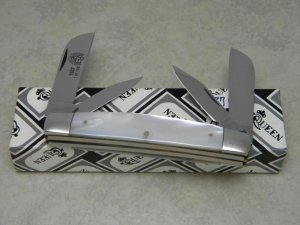 Queen USA 1987 North Star Blade Collectors Pearl Large 4 Blade Congress Knife in Box