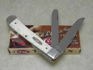 Case XX USA 2010 Antique Bone 6254 SS Trapper Knife in Box