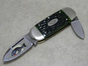 Bulldog Brand Solingen Germany Green Bone Sunfish Knife c.1997
