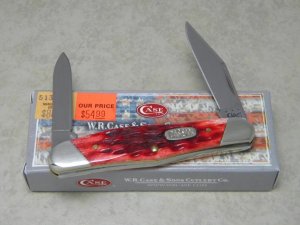 Case XX USA 2012 Red Bone 62046 1/2 SS Slanted Bolsters Humpback Half Whittler Knife in Box