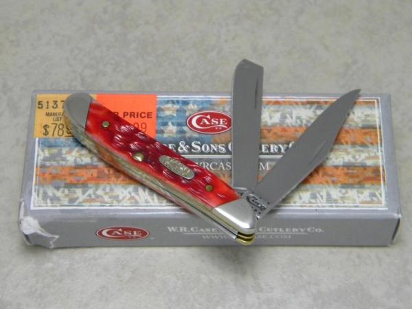 Case XX USA 2012 Red Bone 6220 1/2 SS Slanted Bolsters Trappernut Peanut Knife in Box Case XX USA 2012 Red Bone 6220 1/2 SS Slanted Bolsters Trappernut Peanut Knife in Box