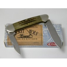 Case XX USA 1998 Pocket Worn Green Bone 62131 SS Canoe Knife in Box Case XX USA 1998 Pocket Worn Green Bone 62131 SS Canoe Knife in Box