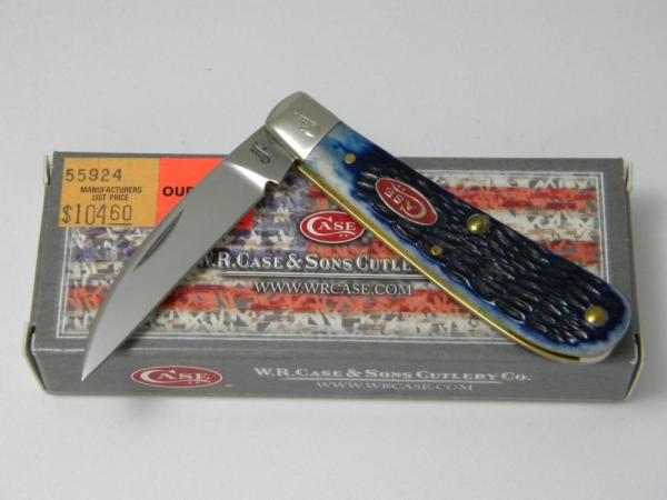 Case XX USA 2012 Sky Blue Bone TB61117 SS Tony Bose 1st Run Sway Back Gent Knife in Box Case XX USA 2012 Sky Blue Bone TB61117 SS Tony Bose 1st Run Sway Back Gent Knife in Box