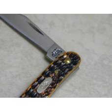 Case XX USA 2001 Burnt Autumn Rogers Bone 6208 SS Shadow Bolsters Half Whittler Knife in Box Case XX USA 2001 Burnt Autumn Rogers Bone 6208 SS Shadow Bolsters Half Whittler Knife in Box