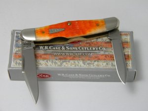 Case XX USA 2010 Orange Bone 62046 1/2 SS Humpback Half Whittler Knife in Box