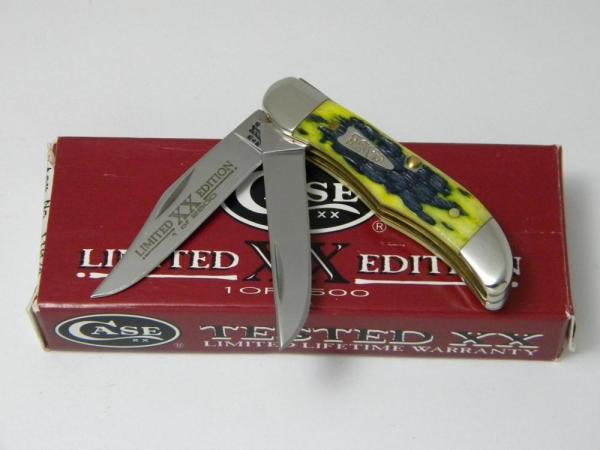 Case XX USA 2002 Lemon Lime Bone TH62165 SS Limited Edition Tiny Folding Hunter Knife in Box Case XX USA 2002 Lemon Lime Bone TH62165 SS Limited Edition Tiny Folding Hunter Knife in Box