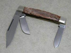 Buck Creek Solingen Germany Celluloid 3 Blade Stockman Knife