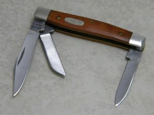 Case XX Bradford PA USA 1990 Curly Maple 7333 SS Tiny Stockman Knife