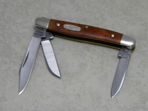 Case XX Bradford PA USA 1990 Curly Maple 7327 SS Small Stockman Knife