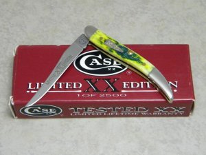 Case XX USA 2002 Lemon Lime Bone 610096 SS Limited Edition Tiny Toothpick Knife in Box