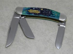 Case XX USA 2012 Hunter Green Bone TB6339 SS Tony Bose 3 Blade Sowbelly Knife