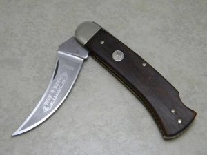 Boker Solingen Germany Stainless Tree Brand Classic Wood 1001 Lockback Knife c.1978-1984