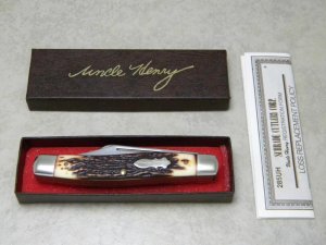 Schrade + USA 885UH Uncle Henry Staglon King Ranch Stockman Knife in Box