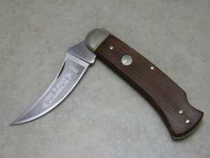 Boker Solingen Germany Stainless Tree Brand Classic Wood 1001 Lockback Knife c.1978-1984