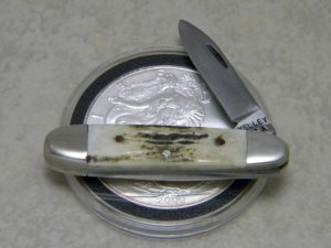 Kelley USA Stag Custom Miniature 1 Blade Pen Knife
