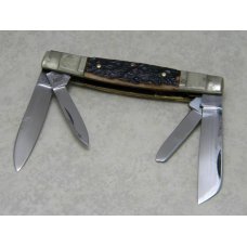 Schmidt & Ziegler German Bull Solingen Germany 8134 Bone 4 Blade Congress Knife Schmidt & Ziegler German Bull Solingen Germany 8134 Bone 4 Blade Congress Knife