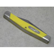 Buck 301 USA Yellow Saw Cut Delrin Stockman Knife c.1988 Buck 301 USA Yellow Saw Cut Delrin Stockman Knife c.1988