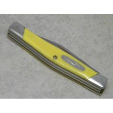 Buck 303 USA Yellow Saw Cut Delrin Cadet Stockman Knife c.1987 Buck 303 USA Yellow Saw Cut Delrin Cadet Stockman Knife c.1987