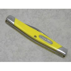 Buck 305 USA Yellow Saw Cut Delrin Lancer 2 Blade Stockman Knife c.1989 Buck 305 USA Yellow Saw Cut Delrin Lancer 2 Blade Stockman Knife c.1989