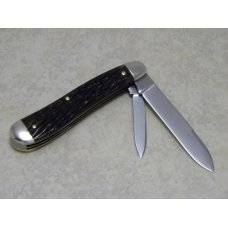 Schrade Cut. Co. Walden NY Peach Seed Bone Dog Leg Jack Knife c.Pre-1946 Schrade Cut. Co. Walden NY Peach Seed Bone Dog Leg Jack Knife c.Pre-1946