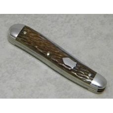 Schrade Cut. Co. Walden NY Peach Seed Bone Dog Leg Jack Knife c.Pre-1946 Schrade Cut. Co. Walden NY Peach Seed Bone Dog Leg Jack Knife c.Pre-1946