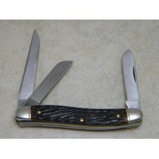 Schrade Walden NY USA 825 Stainless Peach Seed Bone Stockman Knife c.1950's Schrade Walden NY USA 825 Stainless Peach Seed Bone Stockman Knife c.1950's