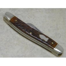 Schrade Walden NY USA 825 Stainless Peach Seed Bone Stockman Knife c.1950's Schrade Walden NY USA 825 Stainless Peach Seed Bone Stockman Knife c.1950's