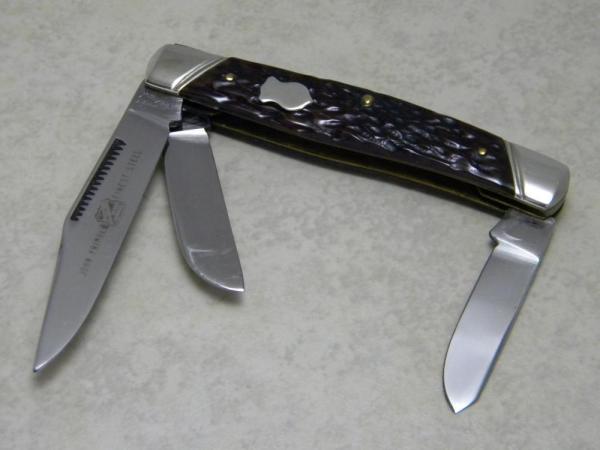John Primble Belknap HDW & MFG Co. 5371 ☆ (Boker) Bone Large Stockman Knife c.1950's John Primble Belknap HDW & MFG Co. 5371 ☆ (Boker) Bone Large Stockman Knife c.1950's