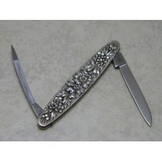 Ulster Knife Co. USA Floral Metal Ladies Lobster Knife Ulster Knife Co. USA Floral Metal Ladies Lobster Knife