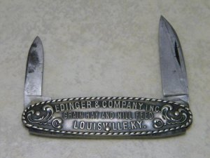 Bastian Bros. Co. Rochester N.Y. 2 Blade Advertising Knife Edinger & Company Inc. Louisville, KY