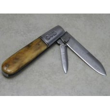 H.S.B. & Co. Chicago (Hibbard, Spencer, Bartlett & Co.) OVB Double Pull Bone Barlow Knife