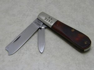 Case XX USA 1965-69 Saw Cut Bone 62009R One Arm Man Razor Barlow Knife