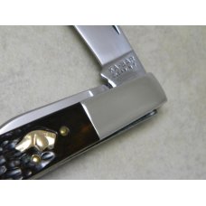 Ka-Bar Olean N.Y. Bone 193 14K Solid Gold Dog Head Shield Barlow Knife c.1980's Ka-Bar Olean N.Y. Bone 193 14K Solid Gold Dog Head Shield Barlow Knife c.1980's