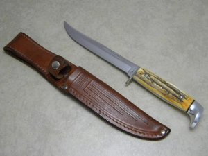 Case XX USA 1965-69 Stag 516-5 Fixed Blade Sheath Knife