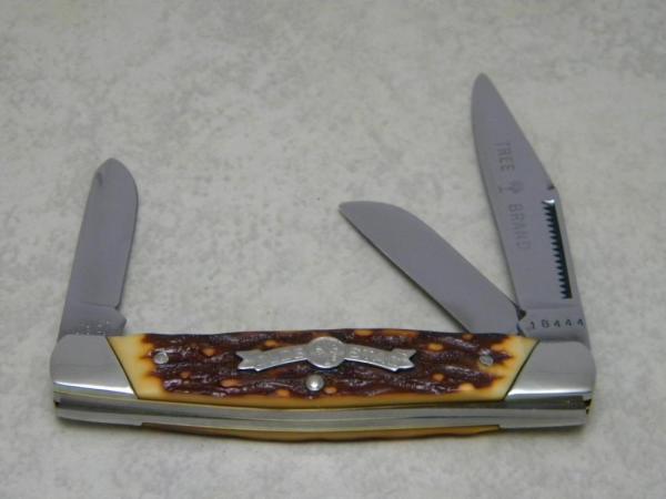 Boker Tree Brand USA Olde Stag 70485 Delrin Stockman Knife Boker Tree Brand USA Olde Stag 70485 Delrin Stockman Knife