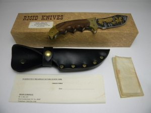 Rigid USA Shaw Leibowitz Gold Etch Washington's Triumphant Return to NY Commemorative Sheath Knife