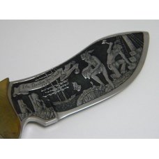Rigid USA Shaw Leibowitz Silver Etch The Boston Tea Party Commemorative Sheath Knife Rigid USA Shaw Leibowitz Silver Etch The Boston Tea Party Commemorative Sheath Knife