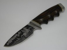 Gerber USA 1974 Shaw Leibowitz Silver Etch The Ride of Paul Revere Commemorative Sheath Knife