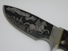 Gerber USA 1974 Shaw Leibowitz Silver Etch The Ride of Paul Revere Commemorative Sheath Knife
