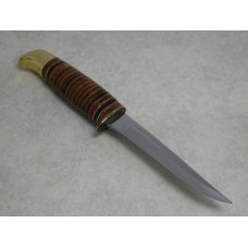 Boker Solingen Germany Alemania 190 Stacked Leather Fixed Blade Sheath Knife c.1960-1970 Boker Solingen Germany Alemania 190 Stacked Leather Fixed Blade Sheath Knife c.1960-1970