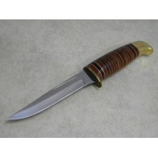 Boker Solingen Germany Alemania 190 Stacked Leather Fixed Blade Sheath Knife c.1960-1970 Boker Solingen Germany Alemania 190 Stacked Leather Fixed Blade Sheath Knife c.1960-1970