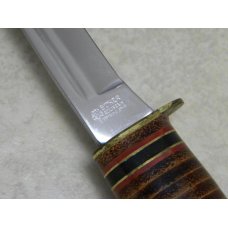 Boker Solingen Germany Alemania 190 Stacked Leather Fixed Blade Sheath Knife c.1960-1970 Boker Solingen Germany Alemania 190 Stacked Leather Fixed Blade Sheath Knife c.1960-1970