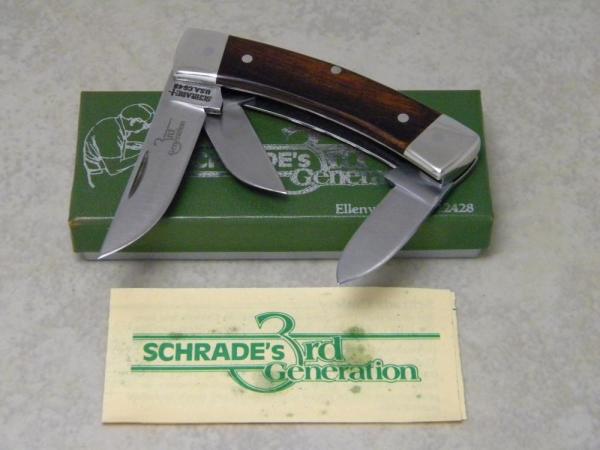 Schrade + USA C648 Wood 3rd Generation Stockman Knife in Box Schrade + USA C648 Wood 3rd Generation Stockman Knife in Box
