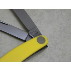 Kabar Ka-Bar 1097 USA Yellow Birds Eye Rivet Stockman Knife in Box Kabar Ka-Bar 1097 USA Yellow Birds Eye Rivet Stockman Knife in Box