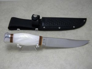 Schmidt & Ziegler Solingen Germany Imitation Pearl Fixed Blade Sheath Knife
