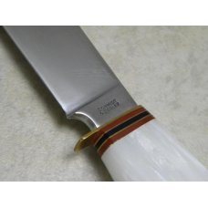 Schmidt & Ziegler Solingen Germany Imitation Pearl Fixed Blade Sheath Knife Schmidt & Ziegler Solingen Germany Imitation Pearl Fixed Blade Sheath Knife